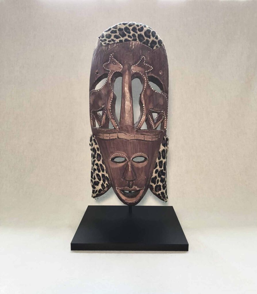 African mask display stand